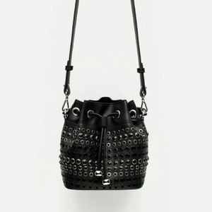 Zara Studded Bucket Bag